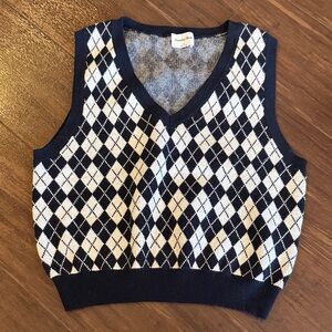 Aritzia Sunday Best navy & white sweater vest